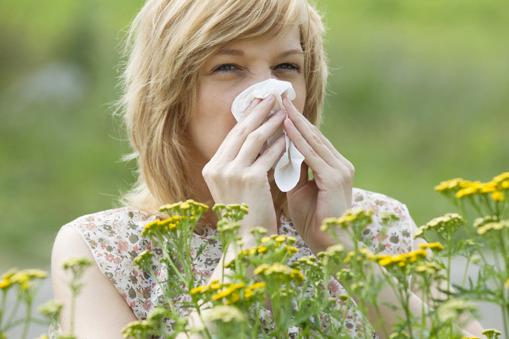 Bottle of Mixed Pollen and Grasses homeopathic remedy in pillules, drops, or spray form