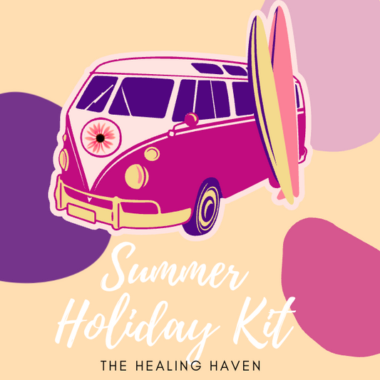 poster for our product, the summer holiday kit from our homeopathic dispensary